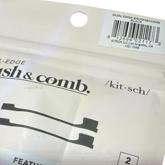 Kitsch Double Sided Edge Control Brushes Soft Nylon Bristles For Bangs, Hairline - Picture 9 of 11